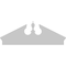 Ekena Millwork Acorn Architectural Grade PVC Combination Pediment, 50"W x 19-3/8"H x 2-3/4"P (Pitch 6/12) PEDPC050X195ACR00 - alternate 5